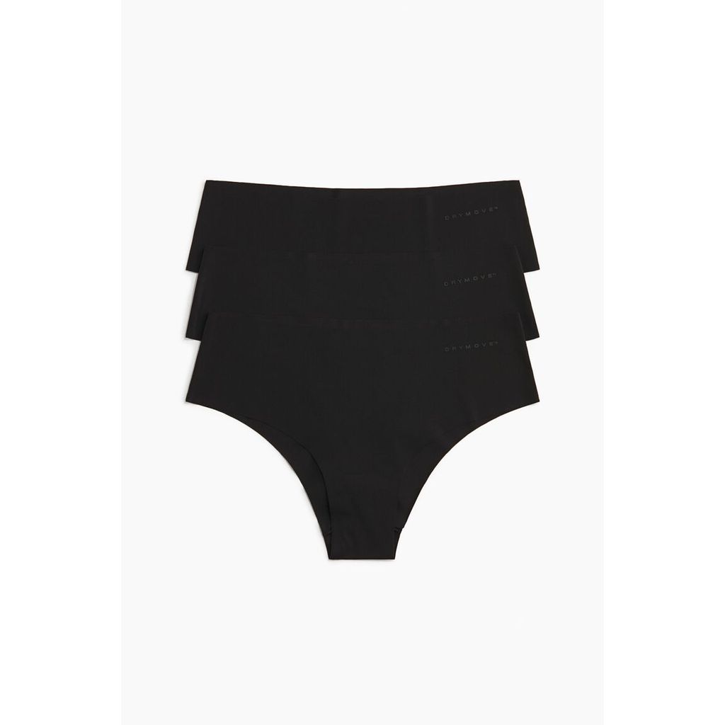 H&M(เอชแอนด์เอ็ม) ชุดกางเกงในสปอร์ตฮิปสเตอร์ 3 ชิ้นพร้อมเทคโนโลยี DryMove™ Women 3-pack sports hipst 1201293_1