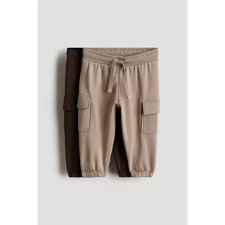 H&M(เอชแอนด์เอ็ม) กางเกงคาร์โก้ทรงจ็อกเกอร์แพ็ก 2 ชิ้น Infants 2-pack cargo joggers 1265981_5