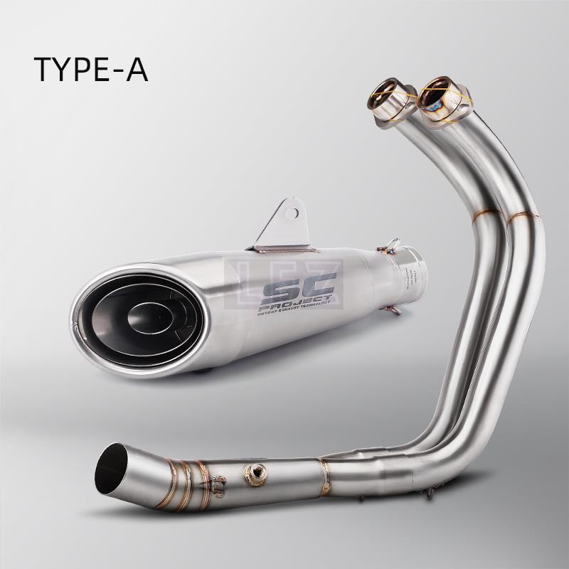 เหมาะสําหรับ Yamaha mt07 xsr700 ท่อไอเสียระบบเต็ม 2014-2023 Yamaha Sc Project S1