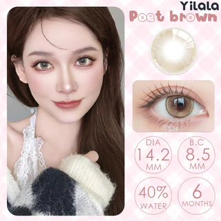 Colored contact lenses Yilala 💖 Big eye 💖 อมน้ำ40% แว่นสายตาสั้น0.00~-4.50 ทำให้ดวงตาของคุณใหญ่ และสว่า ง DIA14.0~14.5