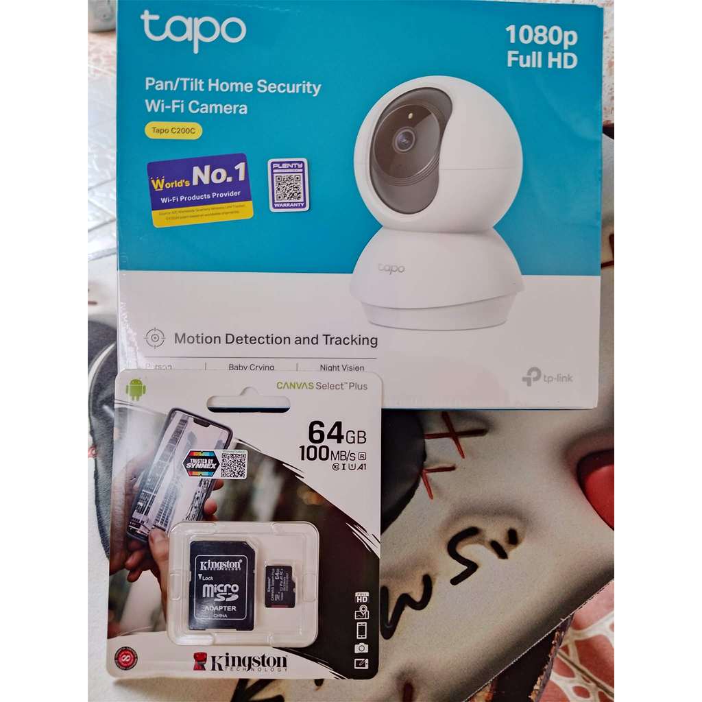 TP-Link Tapo C200C + sd card kington 64 mb แท้