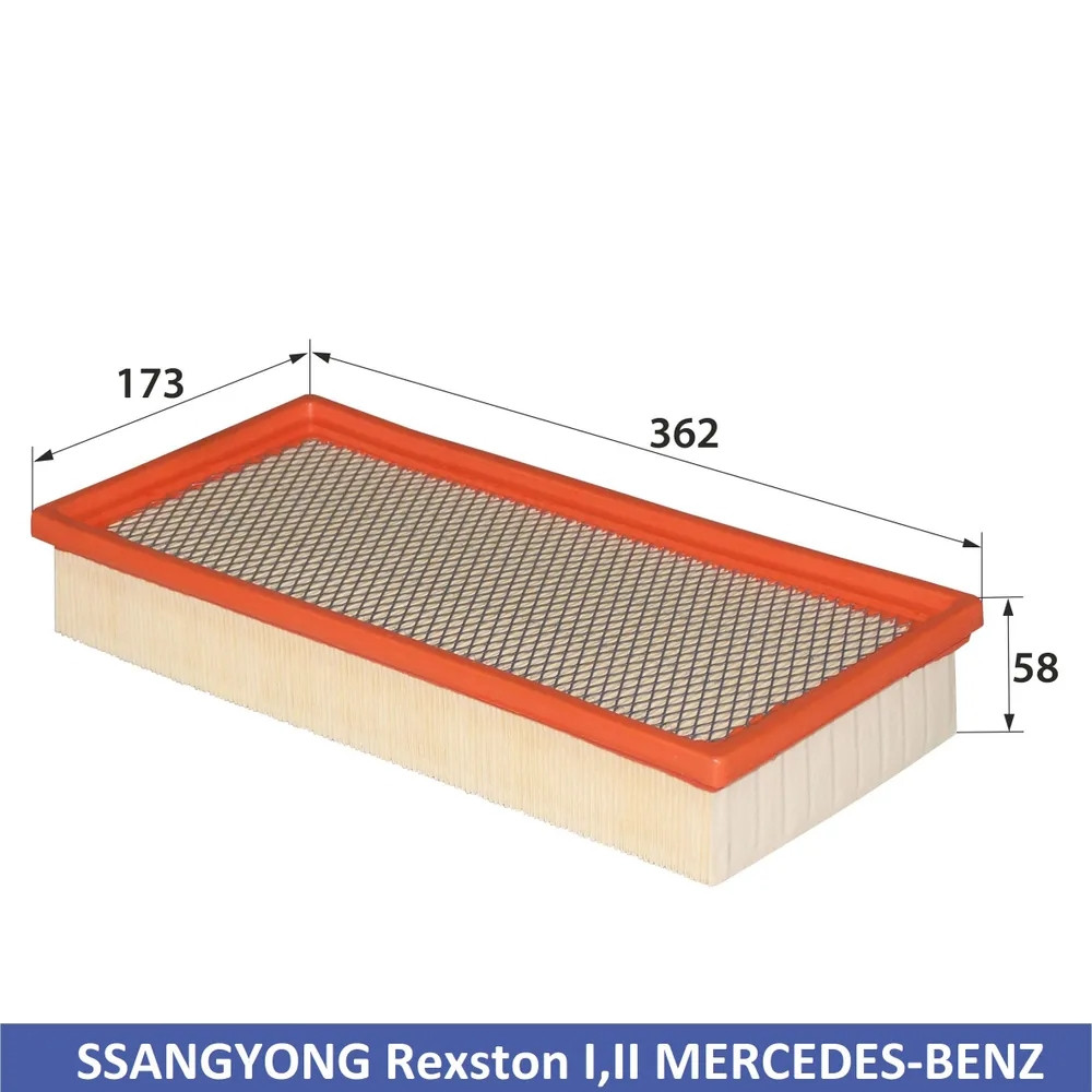 ❤ซื้อ 5 แถม 1❤ กรองอากาศสําหรับ SSANGYONG Rexton 270 MUSSO SPORTS 2.9D 23190-08020