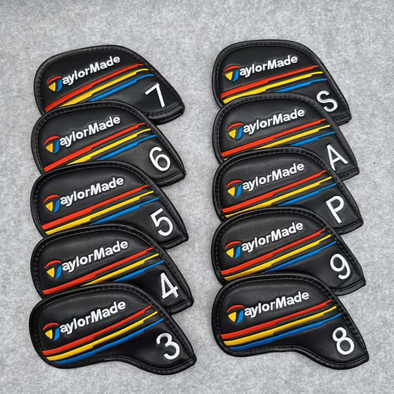 Taylormade Branded New Golf Club Iron Headcover (3,4,5,6,7,8,9,P,A,S) Iron Magnetic Head Protection 