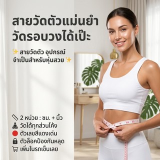 🚚[ส่งฟรี🇹🇭]📍สายวัด สายวัดรอบเอว สายวัดขนาด🙌ความยาว150CM ราคาถูกและคุณภาพดี