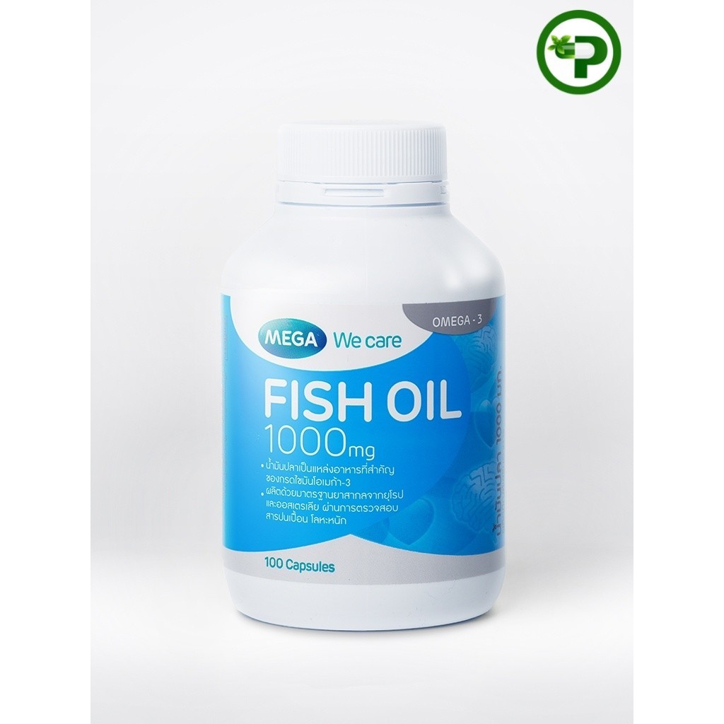 Mega We Care Fish Oil 1000mg 100เม็ด 1ขวด เมก้าวีแคร์ น้ำมันปลา