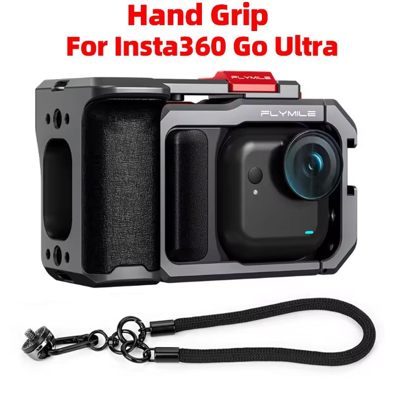Flymile Xplorer Grip Kit สําหรับ Insta360 Go Ultra กล้องอลูมิเนียมจับกรง Street การถ่ายภาพชุด Explor