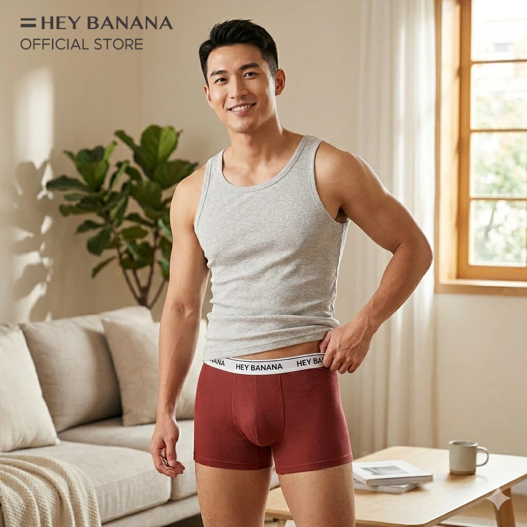 HeyBanana กางเกงในชาย men underwear ผ้า"Modal" ผ้ายืดหยุ่นพิเศษ นุ่มสบาย ชุดลำลองมีสไตล์ ชุดละ 3 แพ็ค
