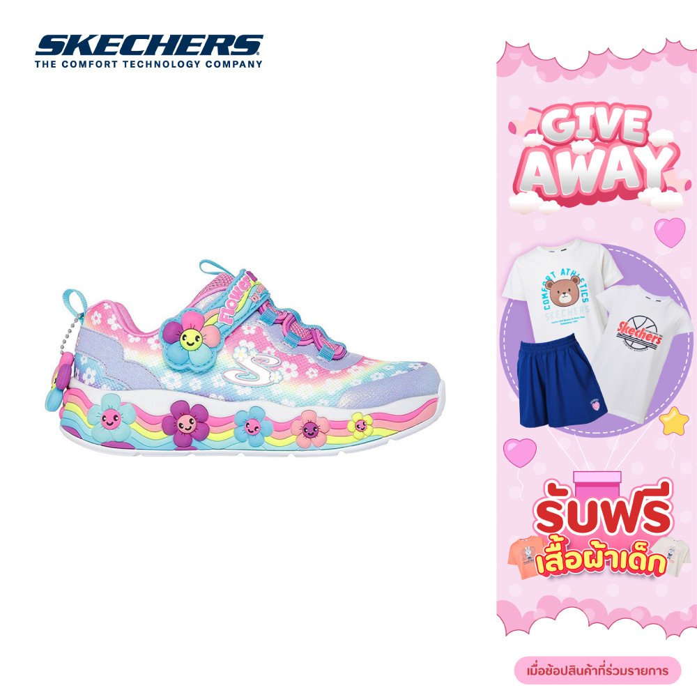 Skechers สเก็ตเชอร์ส รองเท้าเด็กผู้หญิง Girls Sweet Kickz Flower Friends Shoes - 303624L-BLMT (latest)