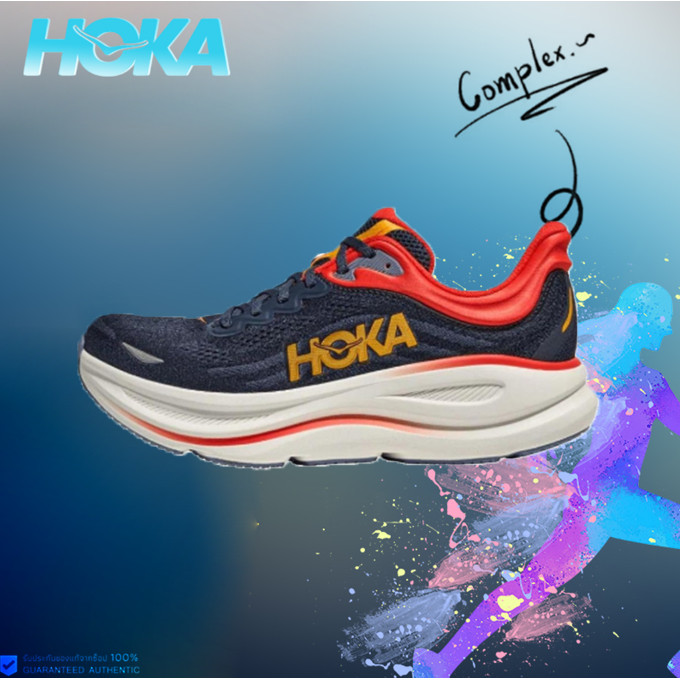 HOKA ONE ONE Bondi 9 Blue Red （ของแท้ 100%💯）