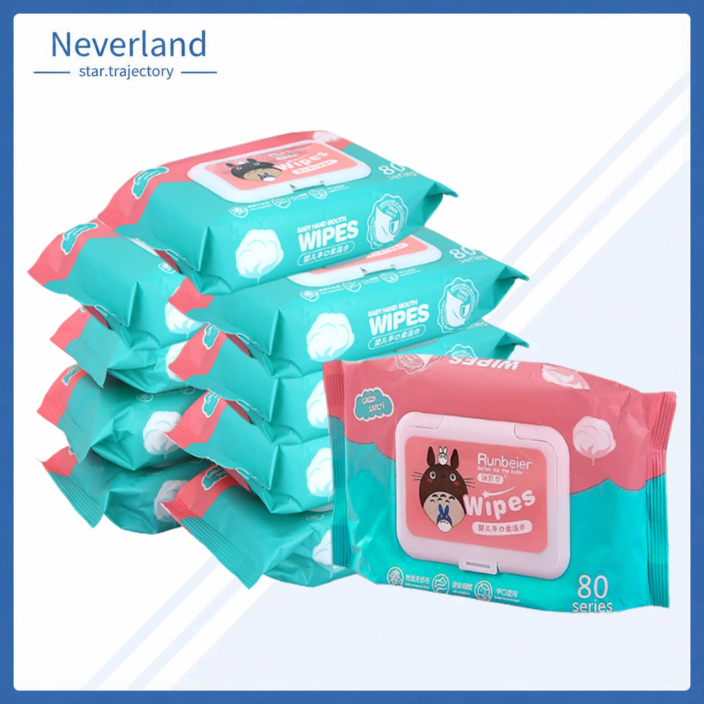 【🔥สินค้าพร้อมส่ง🔥】ทิชชู่เปียก 1แพ็ค80 แผ่น สูตรน้ำบริสุทธิ์ ผ้านุ่มชุ่มชื่น สําหรับเด็ก ปราศจากแอลกอฮอล์ ทำความสะอาด