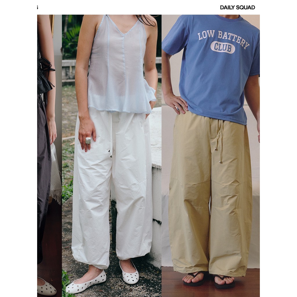 DAILY SQUAD - Bubble Balloon Pants ได้แรงบันดาลใจจากซิลูเอตวินเทจญี่ปุ่นช่วงยุค 1960s–1970s ดูพองกำลังดีแบบเป็นธรรมชาติ