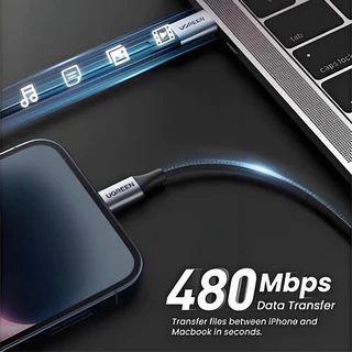 UGREEN USB C to L MFI Fast Charging 3A PD 20W Cable Charge & Sync สายชาร์จ สำหรับ iPhone 12 13 14