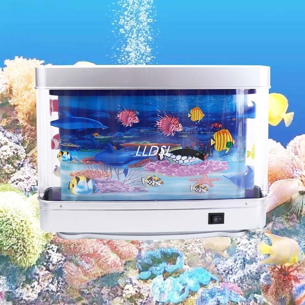 Simulation Ornamental Fish Lamp Virtual Ocean Dynamic Cute Artificial Fish Tank Lamp Plastic With Sw