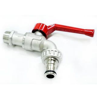 ก๊อกน้ำสนามด้ามแดง SANWA ขนาด 1/2" 4 หุน ก้อกสนามด้ามแดง 1/2 นิ้ว ซันวา ก๊อกสนามด้ามแดง