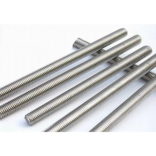 สตัด เหล็กชุบขาว เกลียวตลอด ยาว1เมตร สกรูเกลียวตลอด ขนาด 1/4" - 5/8"