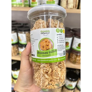 Green&Organic ข้าวกรอบมินิไรซ์ โซเดียมต่ำ ขนมเพื่อสุขภาพ ผู้ป่วยโรคไตทานได้ ขนมโซเดียมต่ำ ขนาด90กรัม