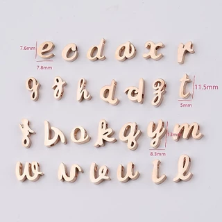 สร้อยคอตัวอักษร a-z ไม่ลอก ไม่ดำ สแตนเลสแท้ เป็นของขวัญได้ ภาษาอังกฤษตัวเขียนพิมพ์เล็ก