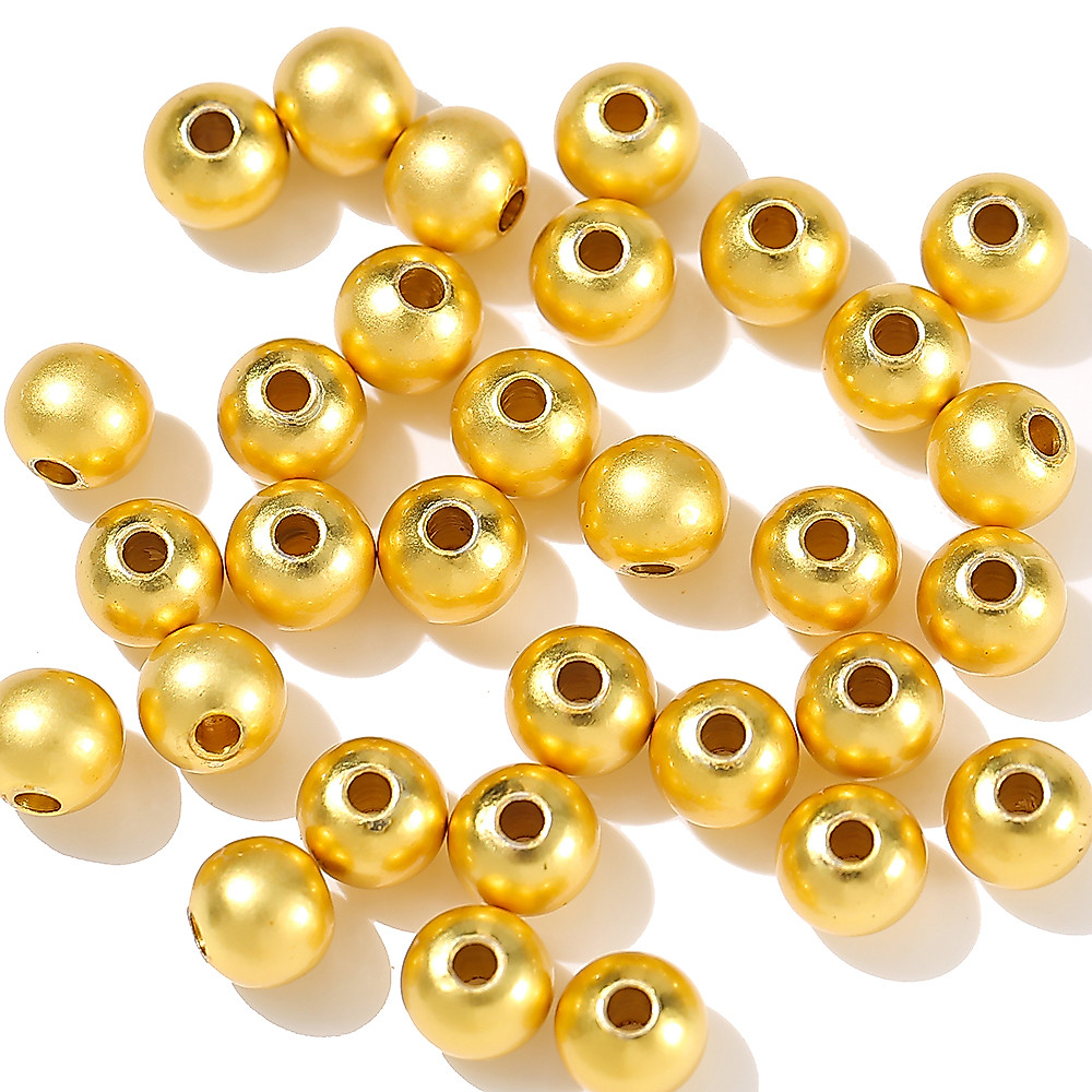St.kunkka 2.5-8mm วิธีโบราณลูกปัดกลมทอง 18K จะไม่ซีดจางสำหรับเครื่องประดับ DIY ทำสร้อยข้อมือสร้อยคอ — صورة 4