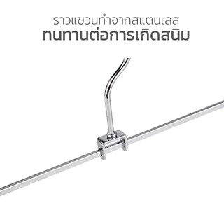 HOMEC ไม้แขวนหนีบกระโปรง ไม้แขวนหนีบกางเกง ไม้แขวนสแตนเลส ปรับระดับได้ แพค 20 30 40ชิ้น