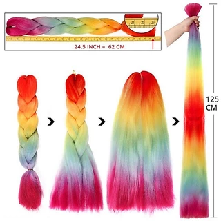 แฮร์พีชไหมถัก ผมไหมไฟเบอร์ รุ่น 2-3-4 สี รวม 55 เฉดสี ไหมถักเปีย ไหมต่อผม ยาว (พร้อมส่ง)