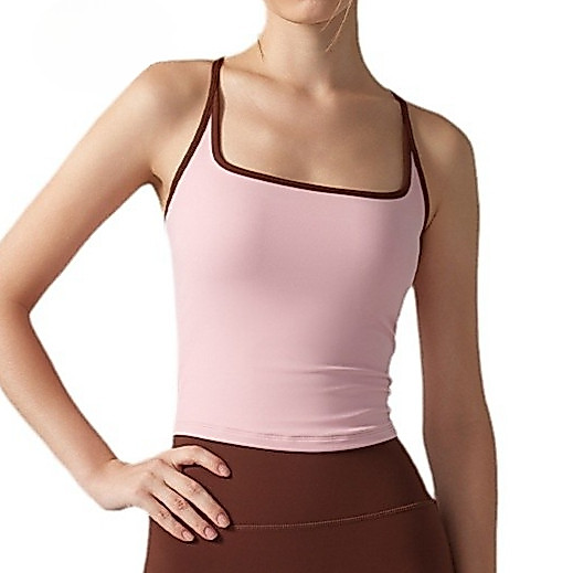 Yoga Sports Bra Fixed Pads Racer Back Moisture-wicking — صورة 2