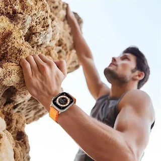 Alpine Strap Band สร้อยข้อมือไนลอนสําหรับ Apple Watch 44/40/49/45 มม.41 มม.38 มม.42 มม.Iwatch Ultra 2 Series 9 3 4 5 6 7 8 SE