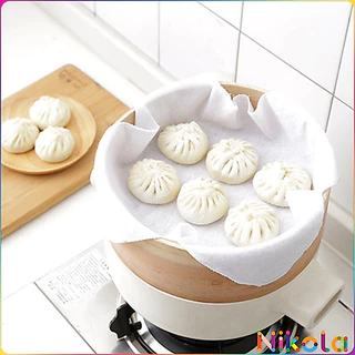 Nikola ผ้าขาวบาง(เล็ก) สำหรับนึ่งอาหาร สามารถซักแล้วนำกลับมาใช้ใหม่ได้ Steamer mat