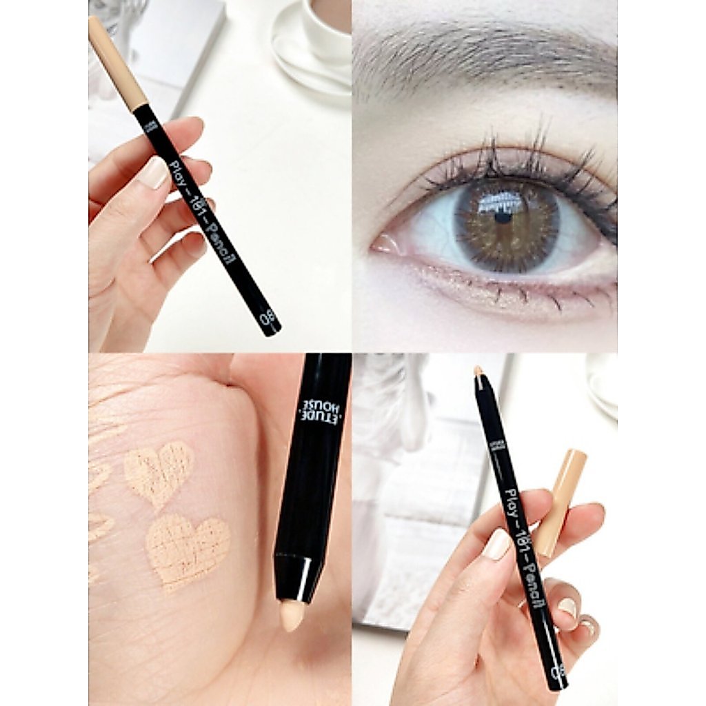 eyeliner อายไลเนอร์ Etude House 101 Eyeliner Gel Pen 08 Eyelid Down to Pen Flesh Skin White Lying Si