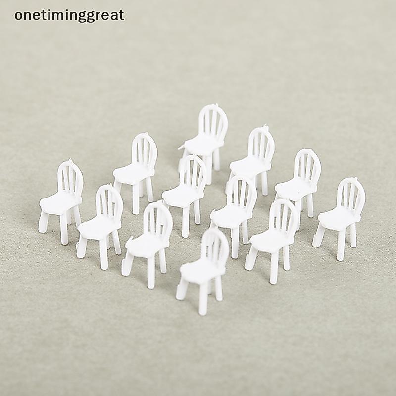 Onetiminggreat 8/10 ชิ้น 1:75 Scale Dinning Miniature เก้าอี้รุ่น Mini Dollhouse เฟอร์นิเจอร์ตกแต่ง 