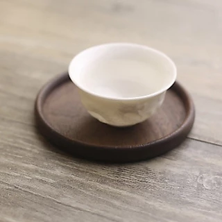 (สั่งทําพิเศษ) ถ้วยกาแฟไม้ Coaster Square Round Resistance Heat Drink Mat Cup Pad Non Slip 8.8cm