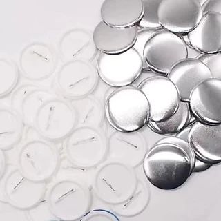 เข็มกลัด เข็มกลัดวงกลม เหรียญตราเปล่า 32 44 58MM 100ชิ้น สำหรับเครื่องทำเหรียญตรา Blank Pin Badge สิ้นค้าพร้องส่ง