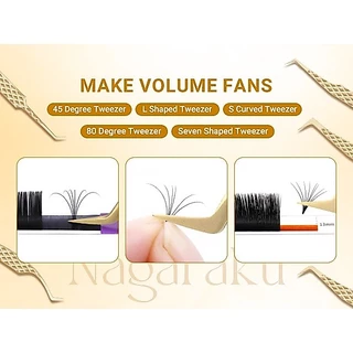Nagaraku Precision Fiber Tip Tweezer สําหรับต่อขนตา Professional แหนบขนตา Antistatic ตรง