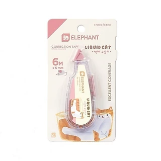 เทปลบคำผิด ตราช้าง Elephant รุ่น Liquid Cat, Pocket, Shiro-Neko คละลาย Correction Tape