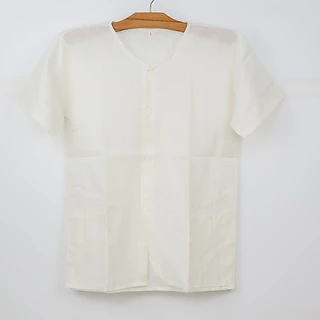 เสื้อคอกลมสำหรับผู้สูงวัยทั้งชายและหญิง เหมาะสำหรับใส่ทำบุญ หรือซื้อไปอุทิศส่วนกุศลให้บรรพชนผู้ล่วง