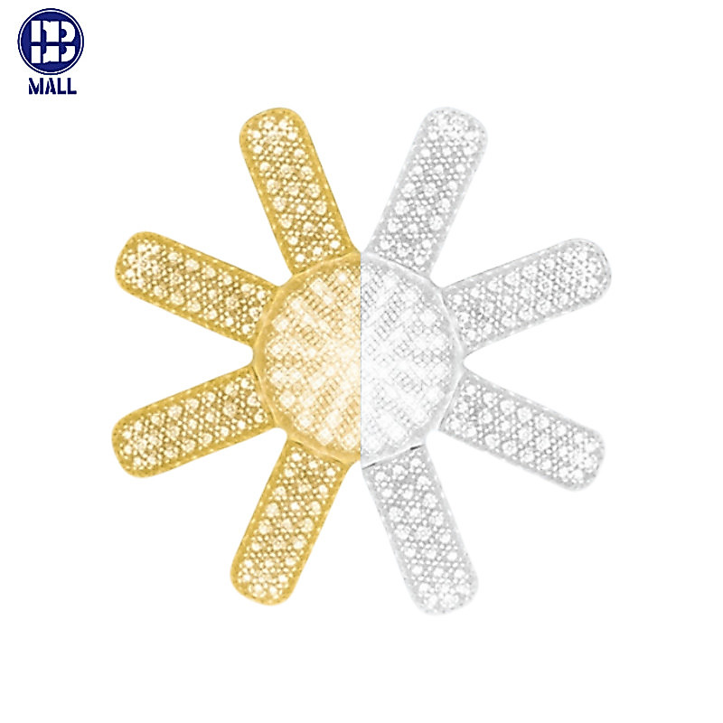ไม่พอใจความสว่าง ยินดีคืนเงินเต็มจำนวน โคมไฟตลาดนัด หลอดไฟ LED Bulb หลอดไฟไดมอนด์ ทรงใบพัด ไฟร้านอาหาร E27ซุปเปอร์สว่าง