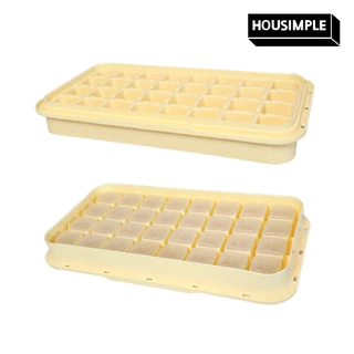 HOUSIMPLE STACKPUSH ถาดน้ำแข็งเดี่ยวสำหรับตู้เย็นพร้อมซิลิโคน