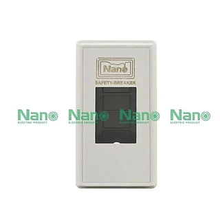 Nano 401 สีขาว กล่องเบรกเกอร์ พิมพ์ทอง ขนาด3.9x12.3x6.6ซม.