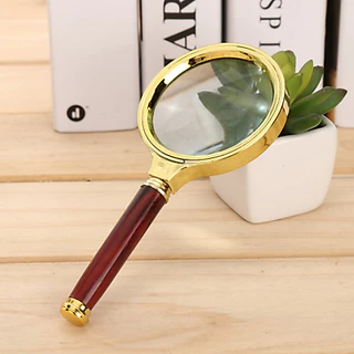 HOME พร้อมส่ง แว่นขยาย สีทอง 70/80/90 มม มีด้ามจับ 10 เท่า อ่านหนังสือ หนังสือพิมพ์ วินเทจ แว่นตาขยาย