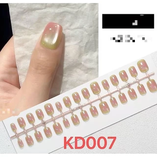 เข้ามาแบบใหม่ พร้อมส่งไทย KD ทุกแบบสั้นกุด เล็บปลอม เล็บปลอมสั้นกุด สไตล์โมเดิรน สีลูกแก้วแคทอายใช้งานง่าย 10 ชิ้น/เซ็ตเ