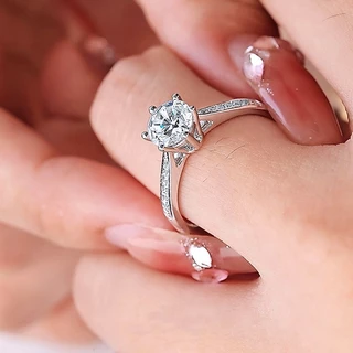 BW jewerly Moissanite Ring แหวน แหวนเพชร เพชรโมอีส แหวนแฟชั่น ของขวัญ J008Z