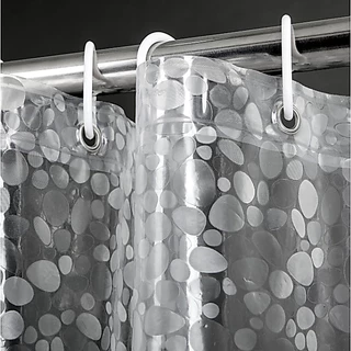 ม่านห้องน้ำ สีใส แบบใส กันน้ำ EVA ม่านอาบน้ำ 180x180cm Shower Curtains ติดตั้งง่าย แถบแม่เหล็กด้านล่าง