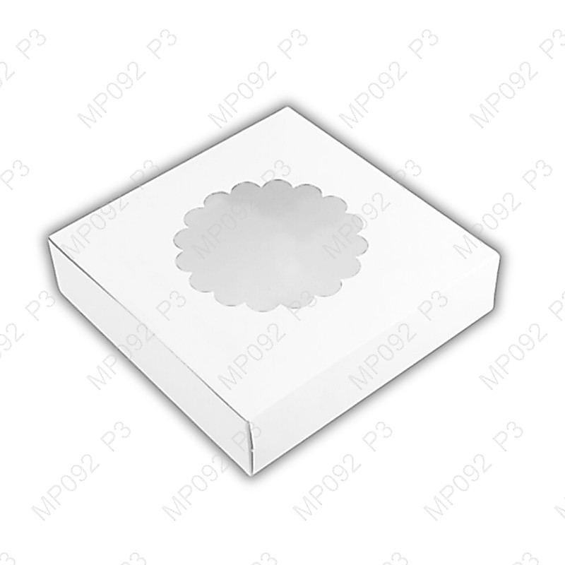 *ไม่ห.ย.*เค้กแม็ค0.5Pขาวเจาะเตี้ย6 x 6 x 1.5 นิ้ว(1แพ็ค X 100กล่อง)|MP092_P3