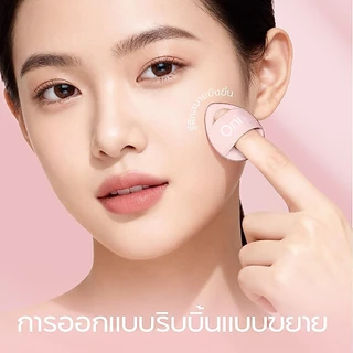 Oni Mini Finger Powder Puff Drop-Shaped Makeup Sponges for Foundation with Small Case ปลายนิ้ว ชุดพัฟฟองน้ําแต่งหน้า