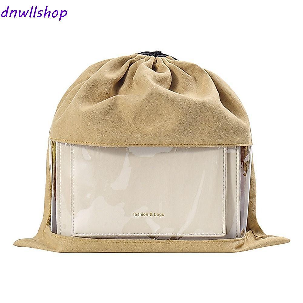 Dnwlshop ถุงผ้าหูรูดใส เก็บเครื่องสําอางและของใช้ กันฝุ่น พกพาสะดวก สําหรับผู้หญิง