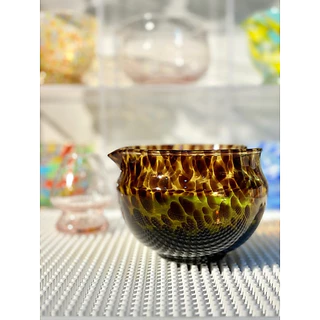 Leopard matcha handmade bowl, ชามแก้วมัทฉะ Leopard