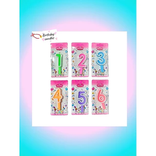 Number Candle เทียนตัวเลข สีพาสเทล 1 แพ็คบรรจุ 10 ชิ้น/เลข