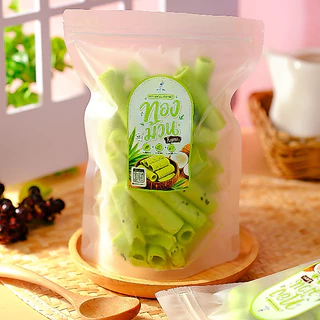 ทองม้วนใบเตย หอมใบเตยแท้ กรอบ อร่อย กลมกล่อม กรอบละมุน เคี้ยวเพลิน