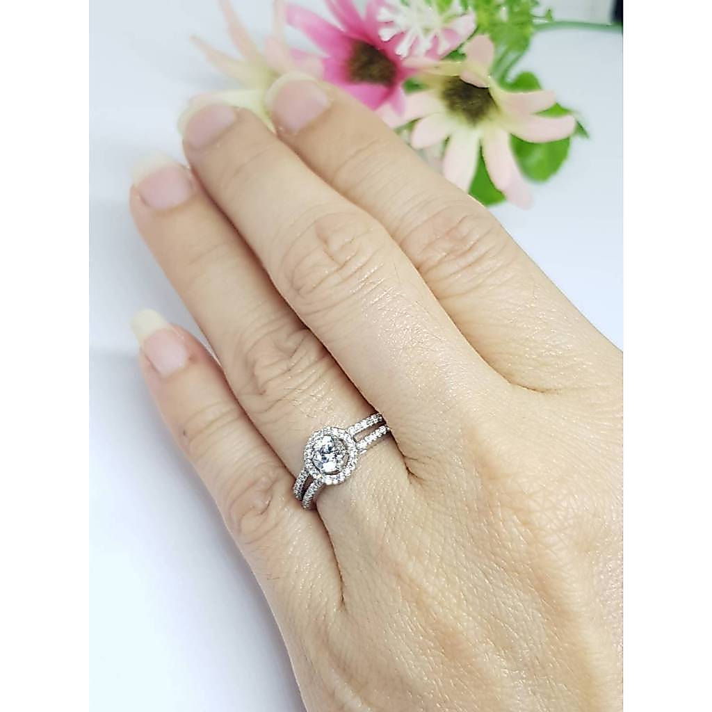 Memorine Jewelry خاتم فضة 925 بالزركون السويسري — صورة 5