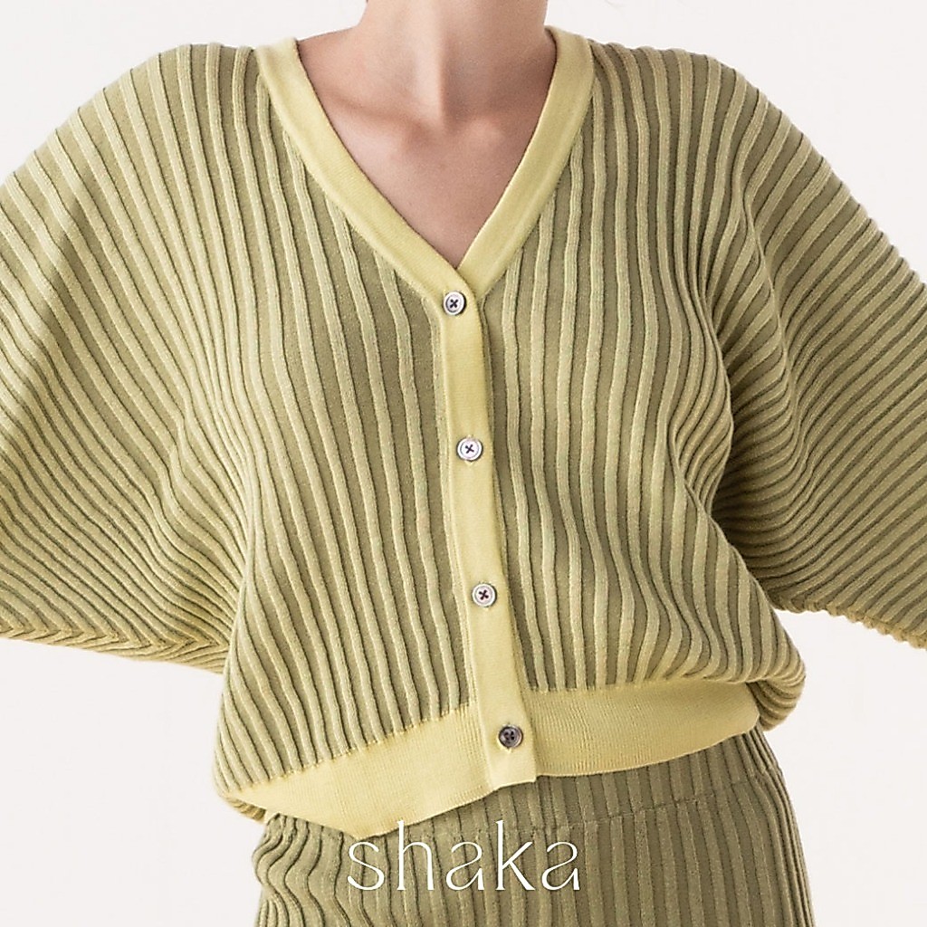 Shaka SS24 Knit Pleat Cardigan เสื้อสไตล์คาดิแกน แขนโดแมน BL-8240212 — صورة 6