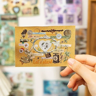 โอยา | Sparkling Film Sticker Book Butterfly Dream Core Style Sticker Book Material Handbook Mobile Phone Back Card diy ตกแต่ง Collage